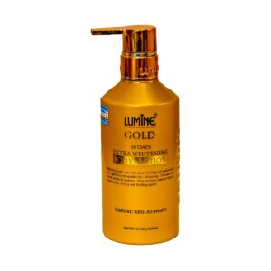 Lumine Gold 10 Days Extra Whitening Body Lotion 400ml pump bottle with kojic acid, vitamin C and collagen