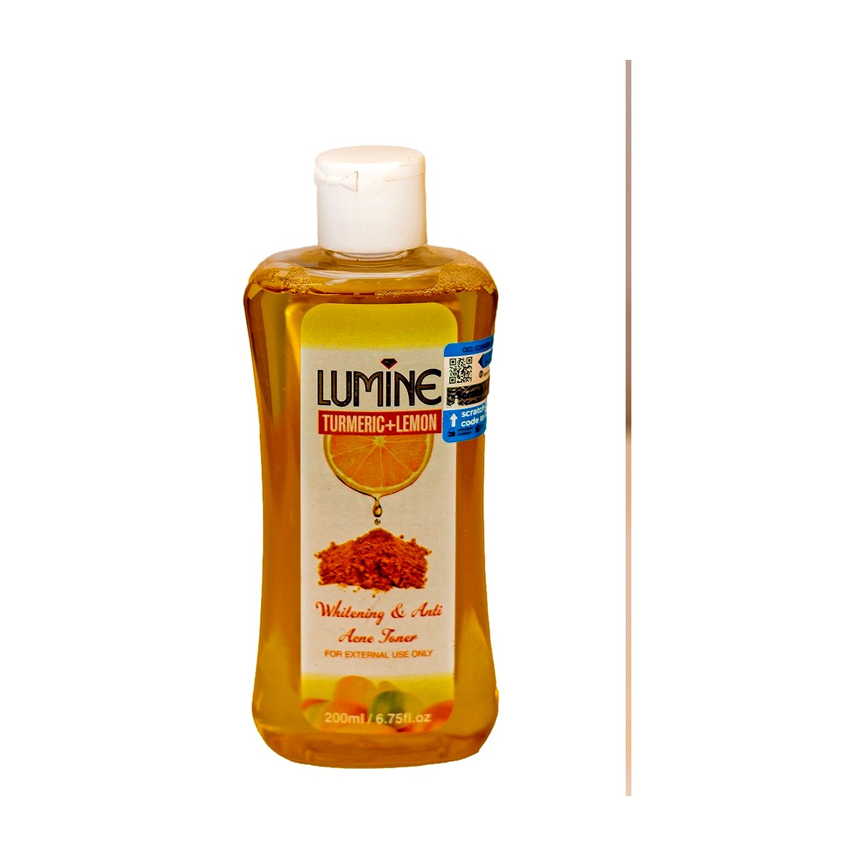 Lumine Turmeric + Lemon Whitening & Anti Acne Toner 200ml bottle — natural brightening toner for face