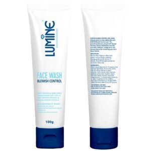 Lumine Blemish Control Face Wash 100g tube — anti-pimple cleanser with niacinamide 10%, zinc, salicylic acid, vitamin C and alpha arbutin