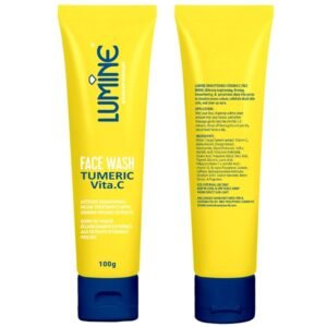 Lumine Turmeric Vita.C Face Wash 100g tube — brightening facial cleanser with turmeric extract, vitamin C, alpha arbutin and retinol