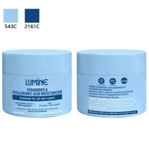 Lumine Ceramides & Hyaluronic Acid Moisturizer 250ml jar — skin barrier repair cream with probiotics, rice water, 24hrs hydration, suitable for all skin types